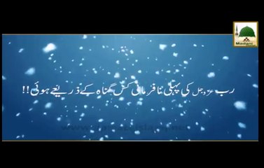 Rab Ki Pehli Na Farmani Kis Gunah Kay Zarye Howi - Emmad Madani - Short Bayan
