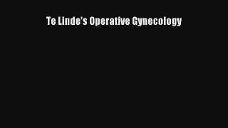 Te Linde's Operative Gynecology Read Online