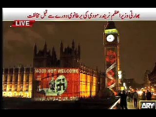 England, Bharti PM Modi K Khilaf Bhartyon Ka Ehtajaj, 9 November, 2015