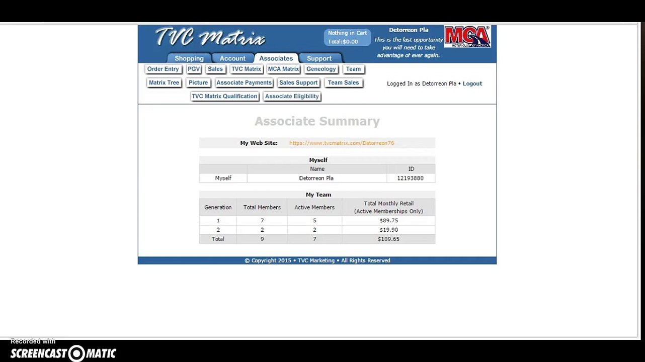 My Progress With MCA