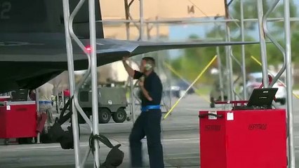 ***ALERT*** US Air Force F 22 TAKING OFF to Middle East
