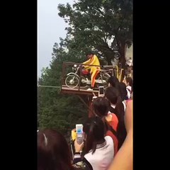 Amazing And Dangerous  Motorcycle Stunt By Brave Man