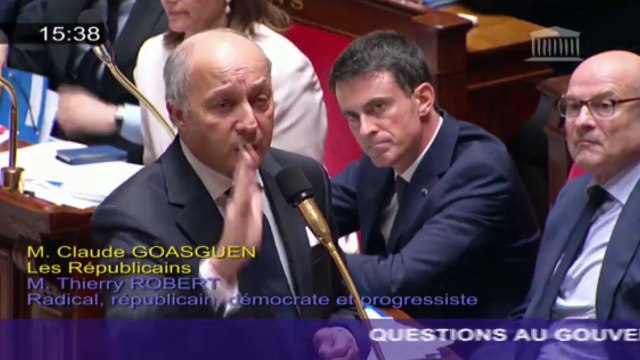 Fabius confond le député Goasguen avec monsieur Assad