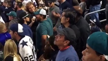 A Cowboys Fan KNOCK OUT An Eagles Fan With One Punch During Sunday Night’s Game