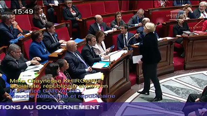 Pacale Boistard répondà une question de la députée Chaynesse Khirouni sur la campagne #HarcelementAgissons