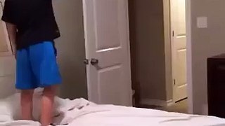 Kid slammed by exercise ball vine