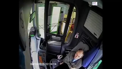 Bus driver had fallen asleep at the wheel