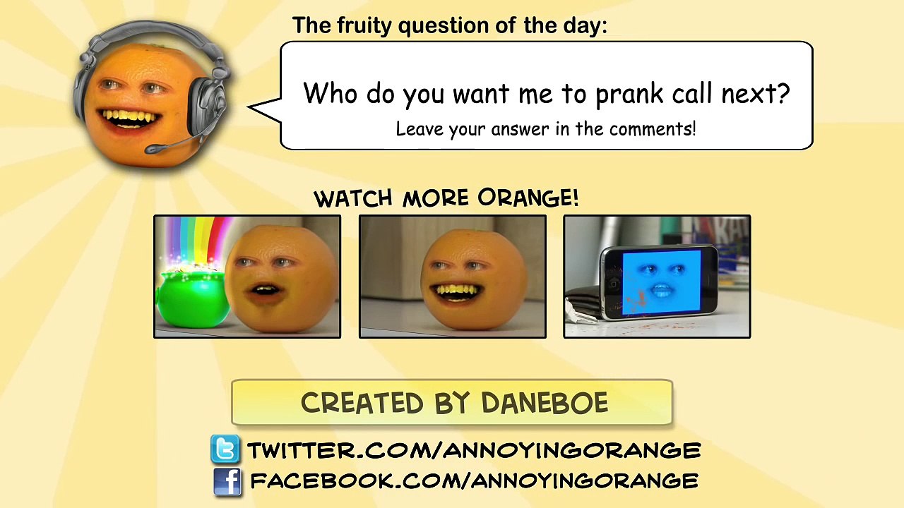 Annoying Orange Prank Call 1 Tanning Salon Dailymotion Video