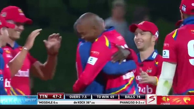 Aaron Phangiso bowls up 4 19 3 Ram Slam T20 LIONS vs Titans