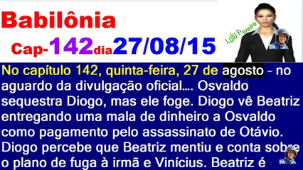 Babilônia Capítulo 142 quinta feira dia (27/08/15-Penúltimo capítulo)