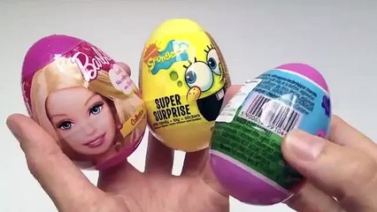 Peppa Pig Surprise Eggs Barbie Egg SpongeBob Huevos Sorpresa Toy Videos