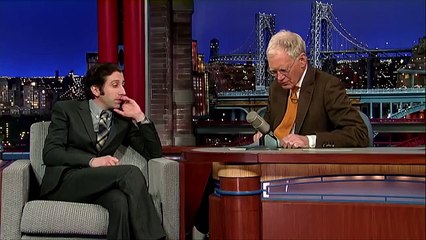 David Letterman Simon Helberg's Nicholas Cage Impression