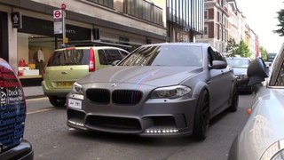 BMW HAMANN M5 F10 AKRAPOVIC EXHAUST SOUNDS IN LONDON!