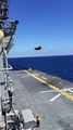 Amy Butler here again. For those that may not want to gaze at the F-35B for minutes and minutes, this is a simple, quick vertical perspective of an F-35B landing on the USS Wasp.