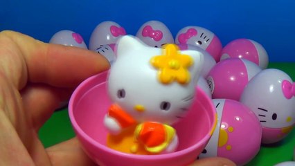 18 Hello Kitty surprise eggs!!! HELLO KITTY fof kids MymillionTV