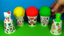 5 Play-Doh ICE CREAM surprise eggs HELLO KITTY Disney Cars SpongeBob Disney PRINCESS Party