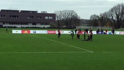 Diables rouges: séance de tirs à l'entraînement