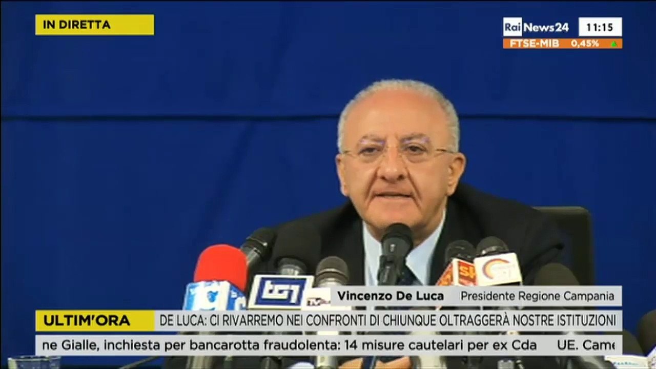 Conferenza Stampa De Luca sullo Scandalo della Scognamiglio
