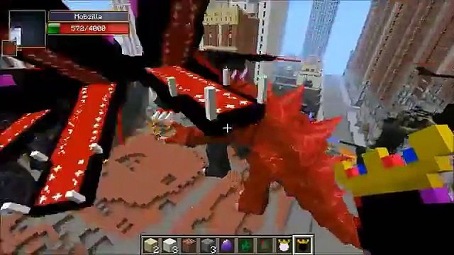 THE QUEEN VS MOBZILLA, GODZILLA, & BURNING GODZILLA - Minecraft Mob Battles - Mods