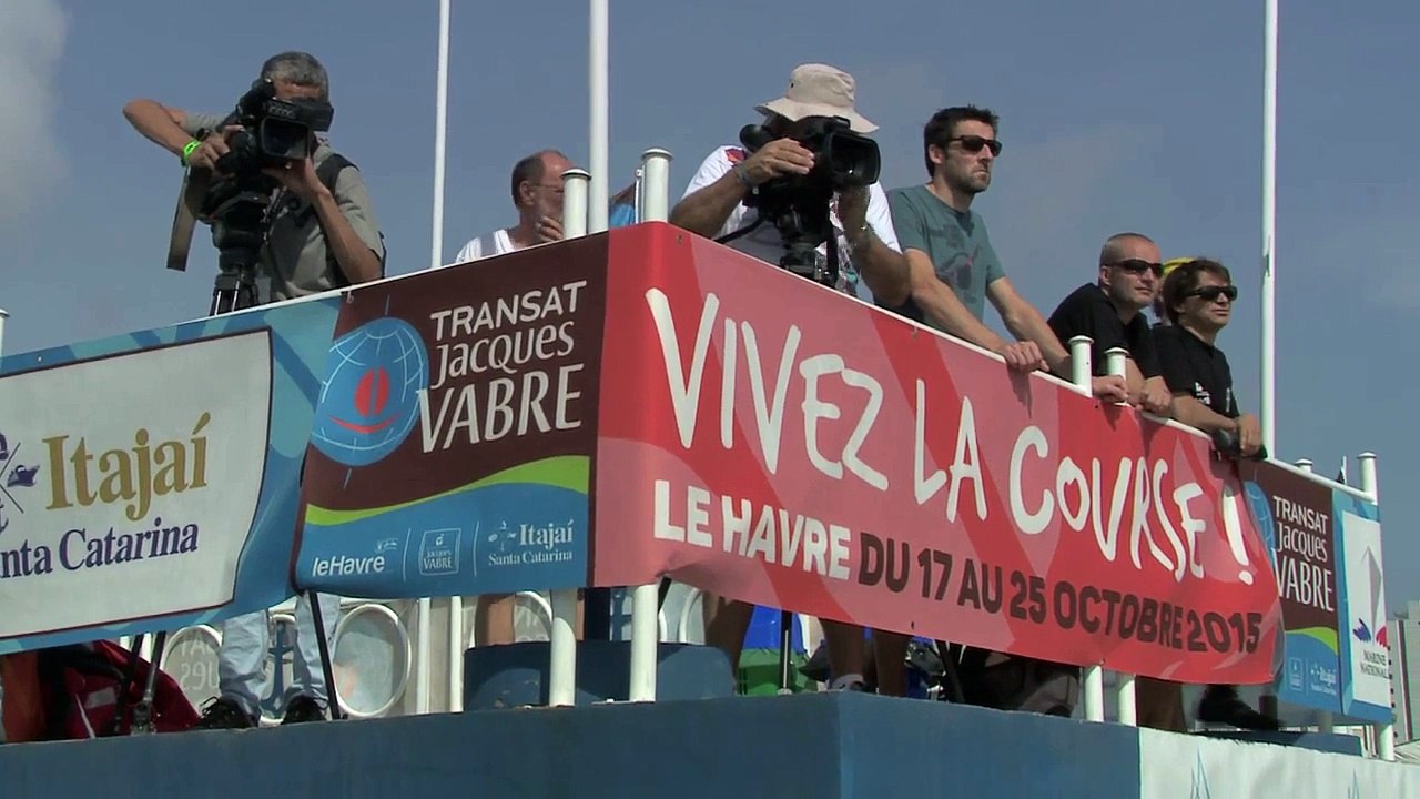 Arrivée de FenêtréA - Prysmian (Multi50) - Transat Jacques Vabre 2015 -