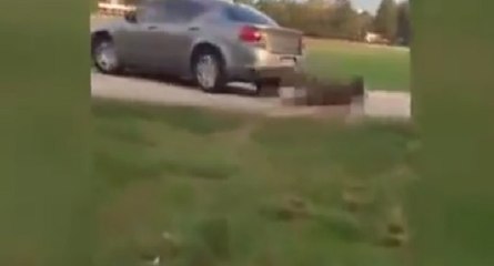 Une mère de famille fonce sur la foule avec sa voiture