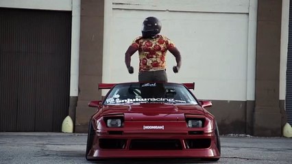 BRUTAL!!! Harlem Shake (Hooningan Style) V8 RX7 Burnout!