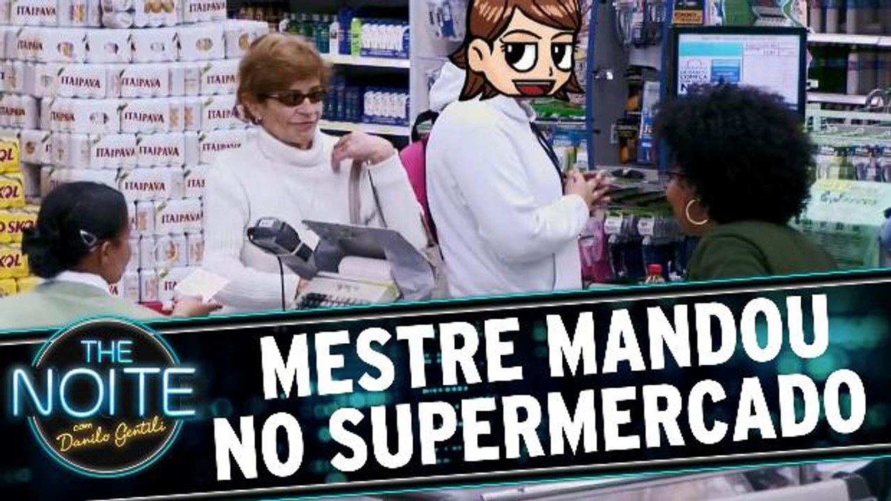 Mestre Mandou no caixa do supermercado