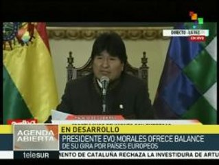 Evo Morales informa avances alcanzados en su gira por Europa