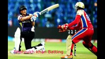 Salman khan Vs Shahrukh Khan playing a cricket match IPL 2015 Who is the best  MUST WATCH IN HD