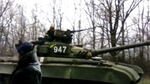 Ukraine War A column of tanks of the armed forces of Ukraine