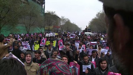 Mass protest in Kabul over decapitation of Shiite Hazaras