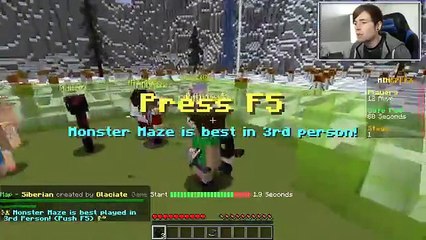 Minecraft  THE MONSTER KING!!  Monster Maze Minigame