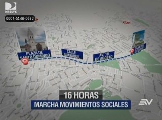 Ambiente previo a las marchas en Quito