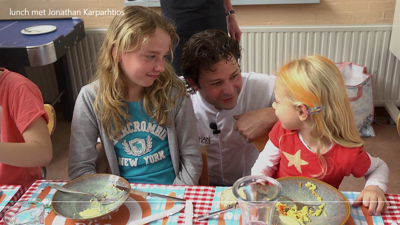 School lunch met Jonathan Karpathios