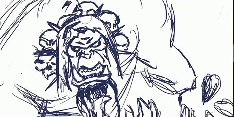 Speed sketching Guldan from warcaft
