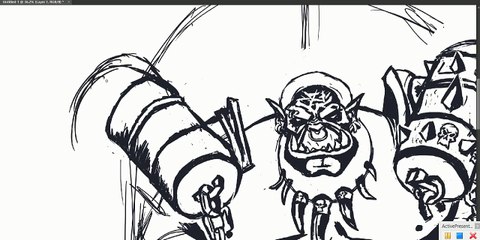 Speed sketching Garrosh Hellscream from Warcraft