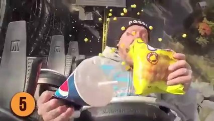 Roller coaster funny faces