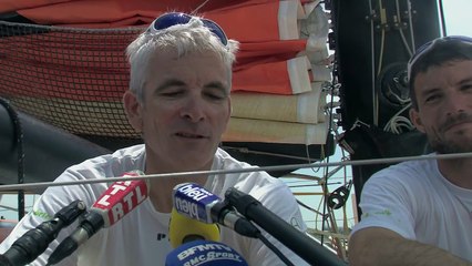 Arrivée de PRB ( Imoca)Transat Jacques Vabre 2015 -