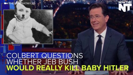 Colbert Questions If Bush Really Would Have The Balls To Kill Cute Lil Baby Hitler
