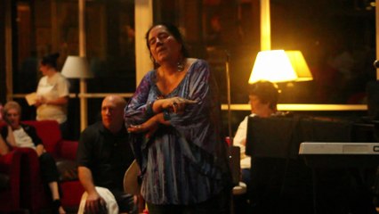 Kathy Goodwin signs to Colin Paul singing 'Old Friend' Sheffield Remembers 2015