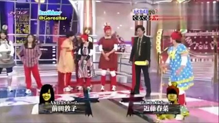AKB48 前田敦子　ハリセンボン近藤春菜に本気で頭を叩かれ涙目
