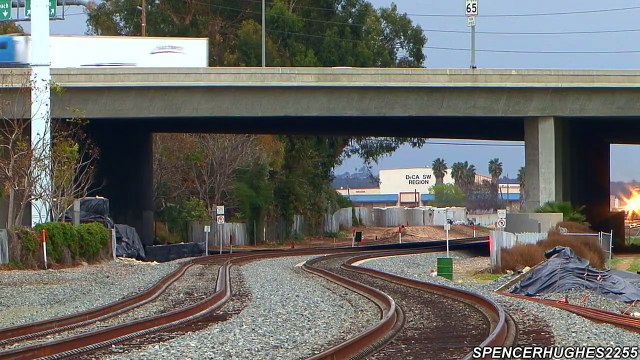 Amtrak Trains passing through Sand Canyon Ave. (February 19th, 2013)