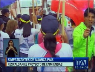 Aliados al régimen se concentraron en la Plaza Grande