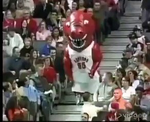 NBA Raptors Mascot Meets Randy Orton RKO