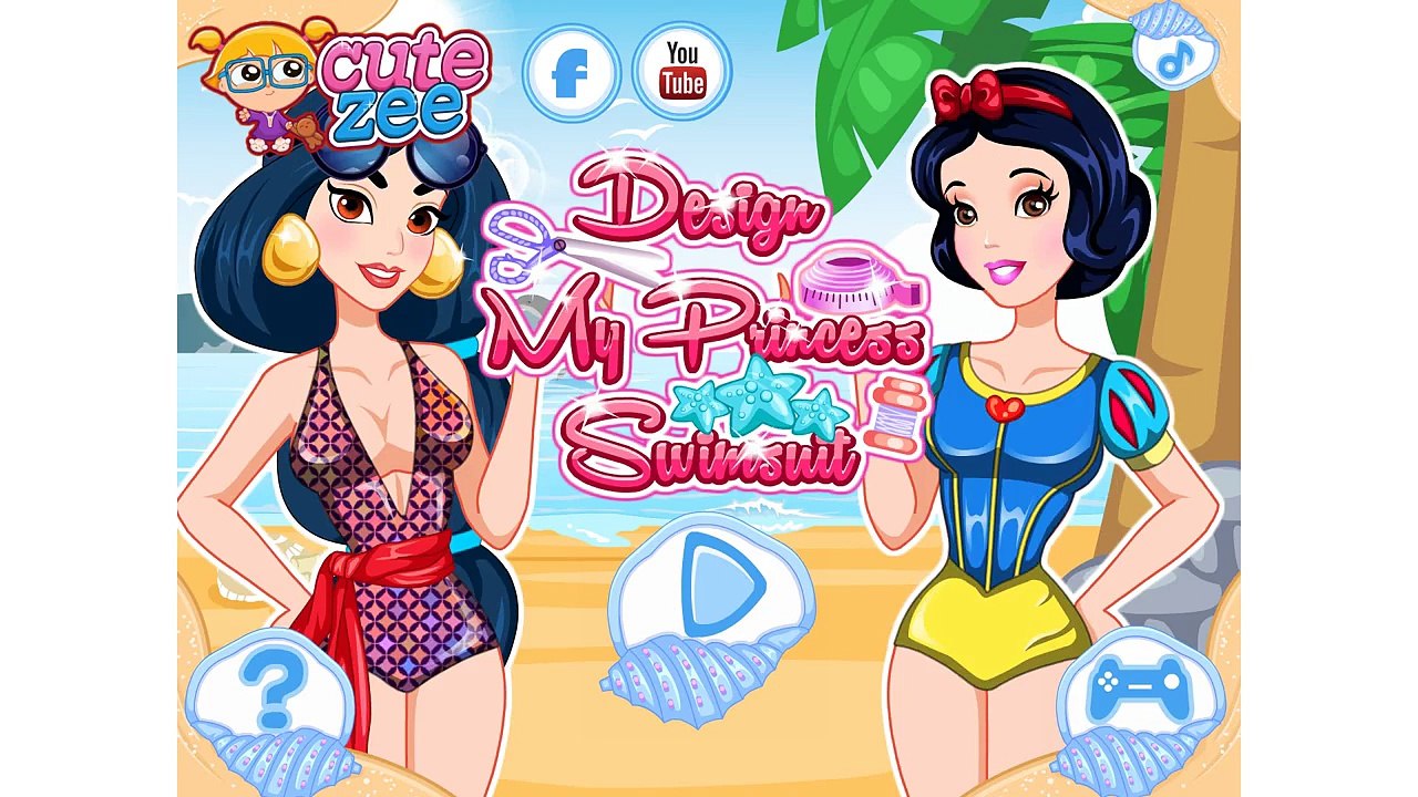 Design My Princess Swimsuit Disney Princess Cartoon NEW Video For Girls Beautifull Princes