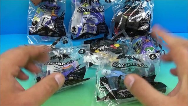 2015 BATMAN UNLIMITED SET OF 8 McDONALDS HAPPY MEAL KIDS TOYS VIDEO REVIEW