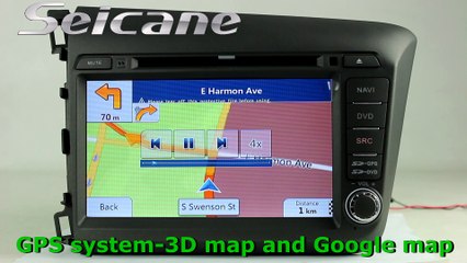Best Aftermarket navigation for 2012 2013 2014 Honda Civic with bluetooth music USB SD 3-Zone POP