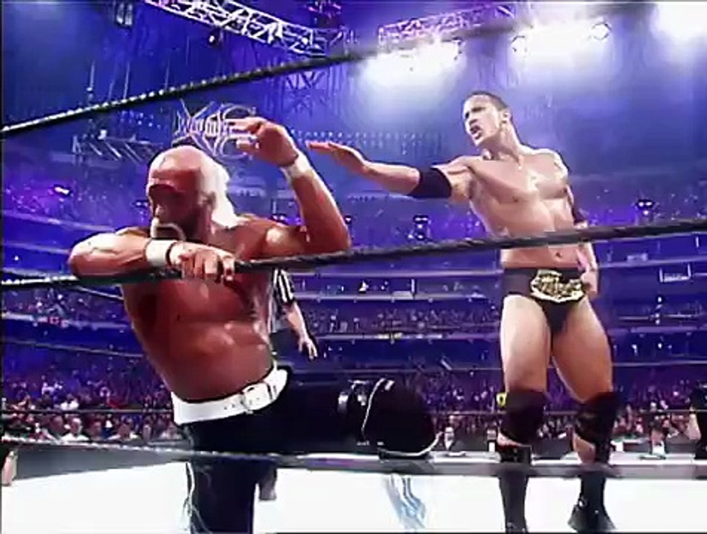 Retirarse acidez enchufe Hulk Hogan vs The Rock - No Way Out 2003- Npmake.coms - video Dailymotion