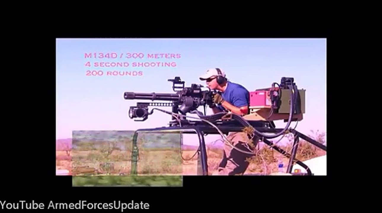 AWESOME Military Mini Gun vs Machine Gun comparison video