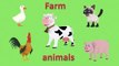Farm animals for children toddlers. 3D animated picture show. Cartoons for babies. Learn E